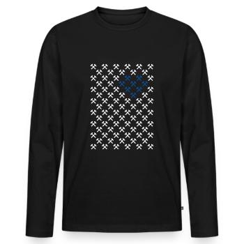 Ruhr area love - Men's Premium Organic Long Sleeve Shirt - black - Front - Nico (187cm)