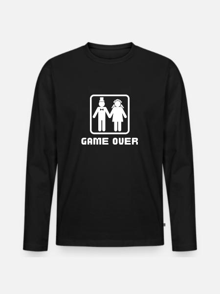 Heirat - Männer Premium Bio Langarmshirt - Schwarz