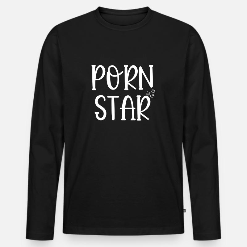 Pornostar - Männer Premium Bio Langarmshirt - Schwarz