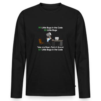 Programmierer - Männer Premium Bio Langarmshirt - Schwarz - Vorne - Nico (187cm)