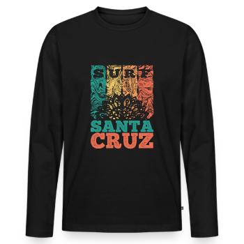 Santa Cruz Surf - Männer Premium Bio Langarmshirt - Schwarz - Vorne - Nico (187cm)