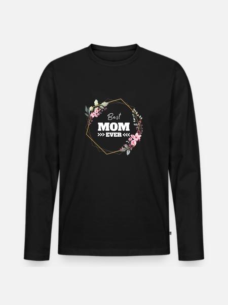 Best Mom Mom Gift - Men's Premium Organic Long Sleeve Shirt - black
