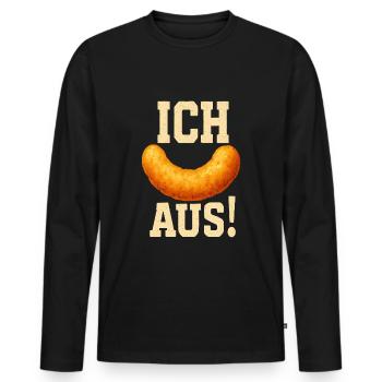 Lustiger Spruch Humor Ich Flip Aus Geschenkidee - Männer Premium Bio Langarmshirt - Schwarz - Vorne - Nico (187cm)