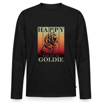 Golden Retriever Dad - Men's Premium Organic Long Sleeve Shirt - black - Front - Nico (187cm)