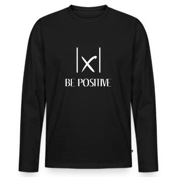 Mathe mathématiques Mathématiques École cadeau - T-shirt manches longues Premium bio Homme - noir - Devant - Nico (187cm)