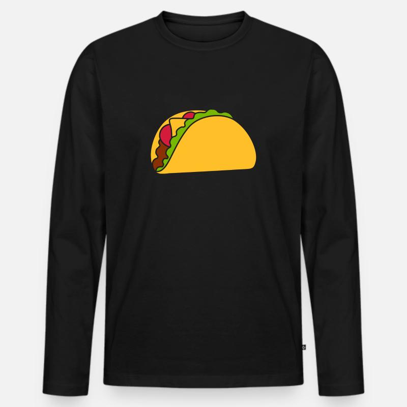 Taco - Männer Premium Bio Langarmshirt - Schwarz