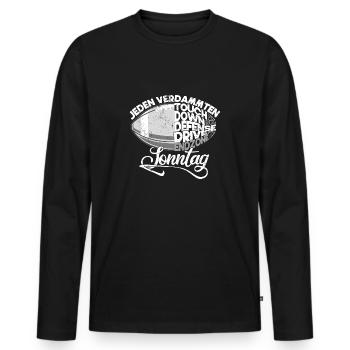 Jeden Verdammten Sonntag American Football - Männer Premium Bio Langarmshirt - Schwarz - Vorne - Nico (187cm)