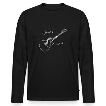Just One Guitar - Artwork minimaliste - T-shirt manches longues Premium bio Homme - noir - Devant - Nico (187cm)