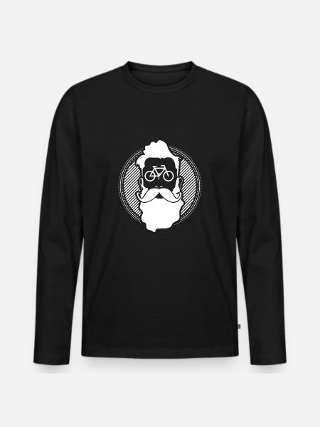 Fahrrad Geschenkidee - Männer Premium Bio Langarmshirt - Schwarz