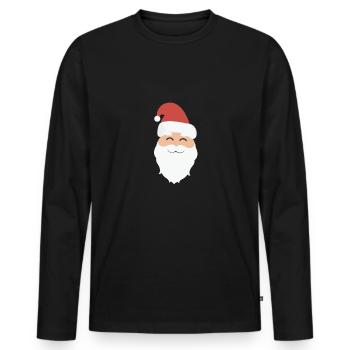 Santa Claus Santa Claus Gift Idea - Men's Premium Organic Long Sleeve Shirt - black - Front - Nico (187cm)