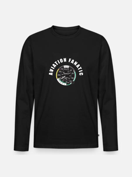 Fanatic aviation - Men's Premium Organic Long Sleeve Shirt - black