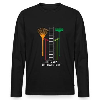 Leiter Rechenzentrum Gartengeräte Leiter Gärtner - Männer Premium Bio Langarmshirt - Schwarz - Vorne - Nico (187cm)