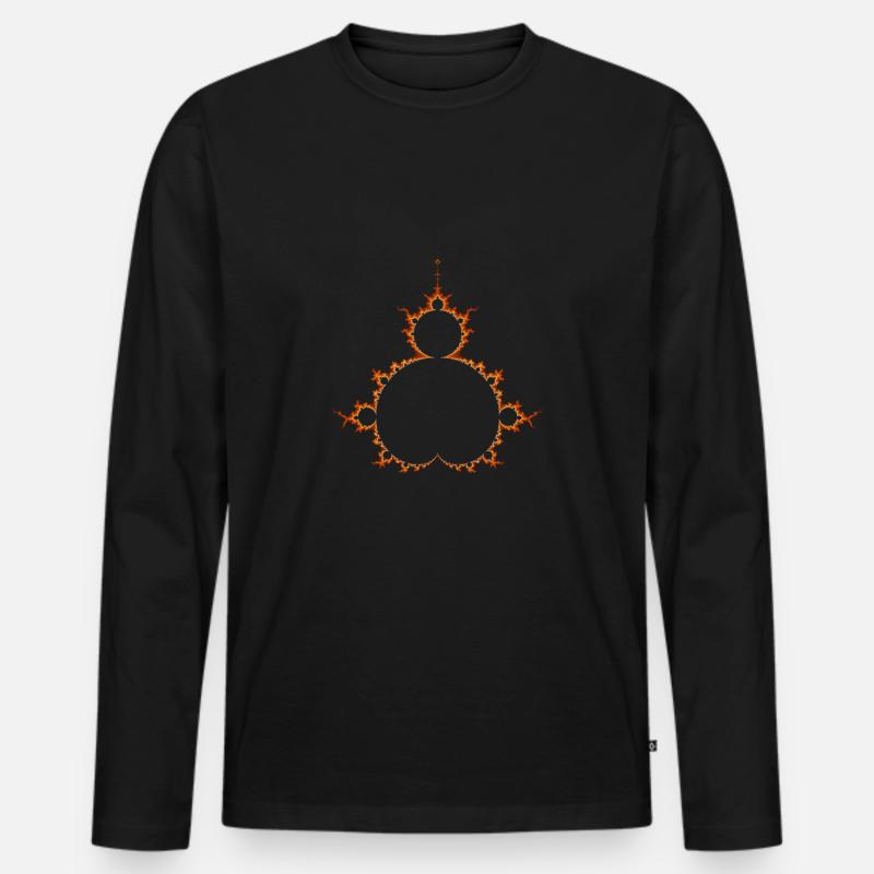 Fractal Mandelbrot Basic Collection Fraktal - Männer Premium Bio Langarmshirt - Schwarz