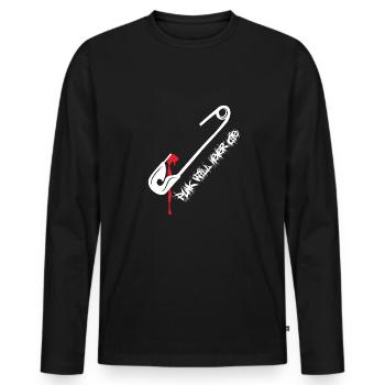 Punk Will Never Die (Safety-Pin-Edition) - Männer Premium Bio Langarmshirt - Schwarz - Vorne - Nico (187cm)