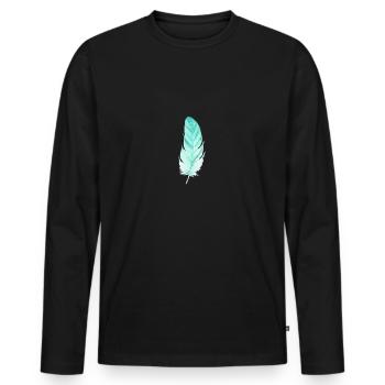 Spring - Men's Premium Organic Long Sleeve Shirt - black - Front - Nico (187cm)
