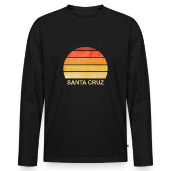 Santa Cruz Retro - Men's Premium Organic Long Sleeve Shirt - black - Front - Nico (187cm)