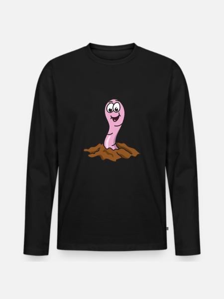 earthworm - Men's Premium Organic Long Sleeve Shirt - black