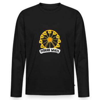 La grande roue de la chimie ! - Cadeau - T-shirt manches longues Premium bio Homme - noir - Devant - Nico (187cm)