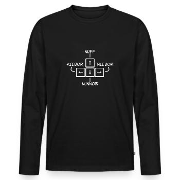 Ossi DDR Ostdeutschland Geschenk - Männer Premium Bio Langarmshirt - Schwarz - Vorne - Nico (187cm)