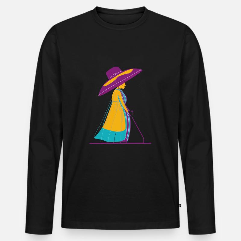 Kindermädchen - Männer Premium Bio Langarmshirt - Schwarz