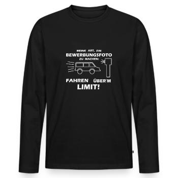 My way of taking a candid photo speed camera - Men's Premium Organic Long Sleeve Shirt - black - Front - Nico (187cm)