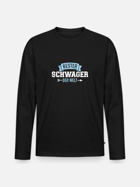 Schwager - Männer Premium Bio Langarmshirt - Schwarz