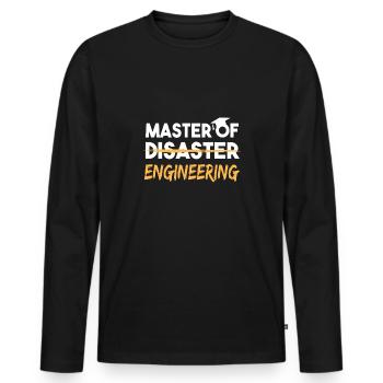 Master Of Engineering Uni Abschluss Master - T-shirt manches longues Premium bio Homme - noir - Devant - Nico (187cm)
