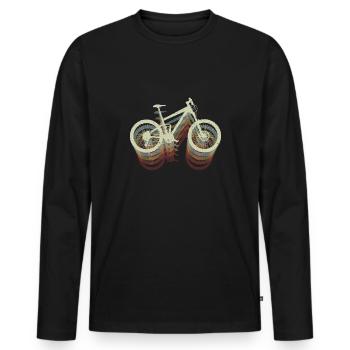 VTT Cadeau Enfants Vélo VTT Downhill - T-shirt manches longues Premium bio Homme - noir - Devant - Nico (187cm)
