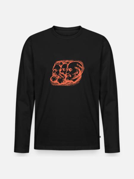 Chemnitz Gift Karl Marx Marxism - Men's Premium Organic Long Sleeve Shirt - black