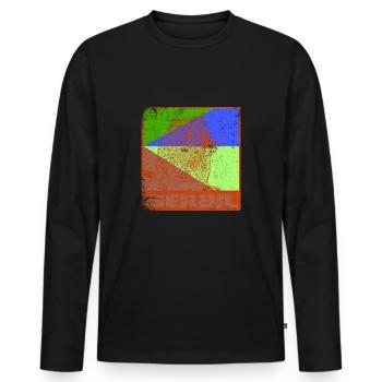 Gerbil dans le look used - T-shirt manches longues Premium bio Homme - noir - Devant - Nico (187cm)