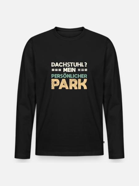 Dachstuhl? Mein Persönlicher Park - Männer Premium Bio Langarmshirt - Schwarz