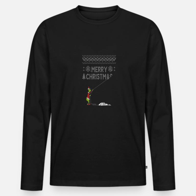Lustige Weihnachts-T-Shirts & Geschenke - Männer Premium Bio Langarmshirt - Schwarz