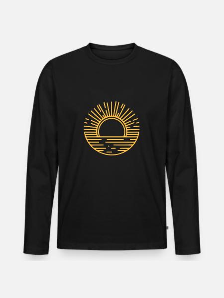Graphic Sun Sun Icon - Men's Premium Organic Long Sleeve Shirt - black
