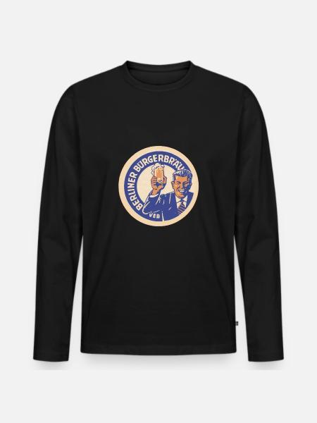VEB Berliner Buergerbraeu - Men's Premium Organic Long Sleeve Shirt - black