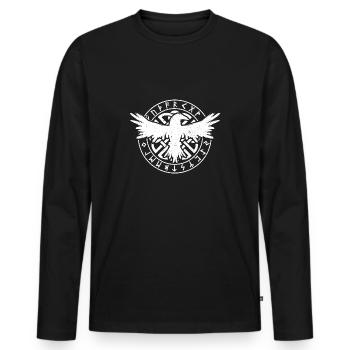 Wikinger-Rune Geschenk für einen Wikinger Krieger - Männer Premium Bio Langarmshirt - Schwarz - Vorne - Nico (187cm)