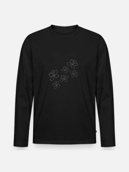 flowers flower - Men's Premium Organic Long Sleeve Shirt - black