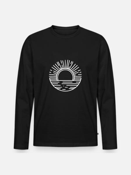 Sonnensymbol Sonnengrafik - Männer Premium Bio Langarmshirt - Schwarz