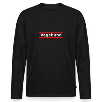 vagabond - Men's Premium Organic Long Sleeve Shirt - black - Front - Nico (187cm)