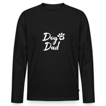 Dog Dad - Männer Premium Bio Langarmshirt - Schwarz - Vorne - Nico (187cm)