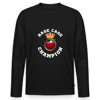 Rage Cage Champion - Men's Premium Organic Long Sleeve Shirt - black - Front - Nico (187cm)