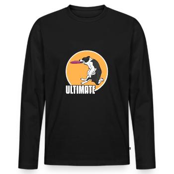 Border Collie - T-shirt manches longues Premium bio Homme - noir - Devant - Nico (187cm)