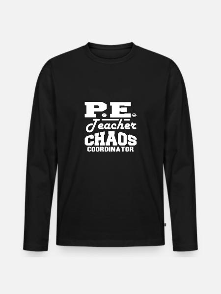 Sportlehrer - Männer Premium Bio Langarmshirt - Schwarz