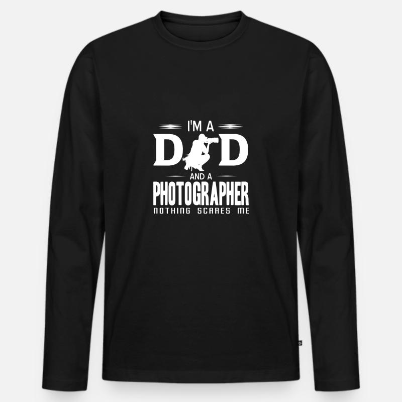 Fotograf - Männer Premium Bio Langarmshirt - Schwarz