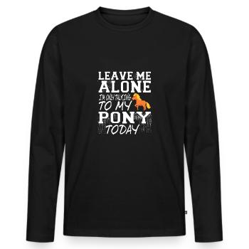 Pony - Men's Premium Organic Long Sleeve Shirt - black - Front - Nico (187cm)
