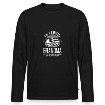 Farmer's farmer - Men's Premium Organic Long Sleeve Shirt - black - Front - Nico (187cm)