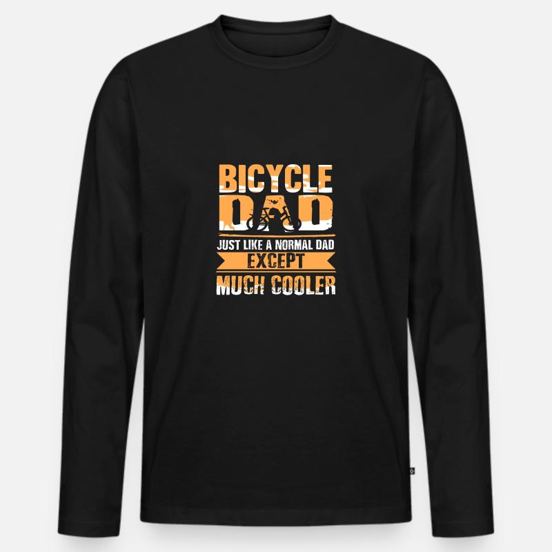 Fahrrad - Männer Premium Bio Langarmshirt - Schwarz