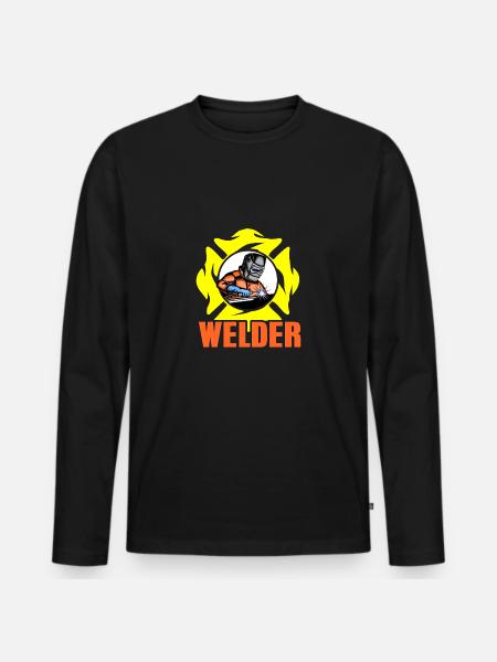 welder - Men's Premium Organic Long Sleeve Shirt - black