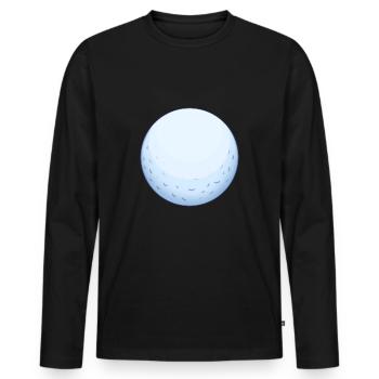 Golf ball - Men's Premium Organic Long Sleeve Shirt - black - Front - Nico (187cm)