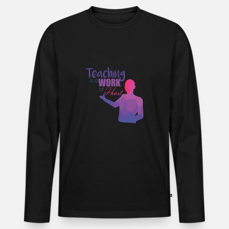 Lehrer - Männer Premium Bio Langarmshirt - Schwarz