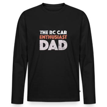 Le père passionné de voitures RC - T-shirt manches longues Premium bio Homme - noir - Devant - Nico (187cm)